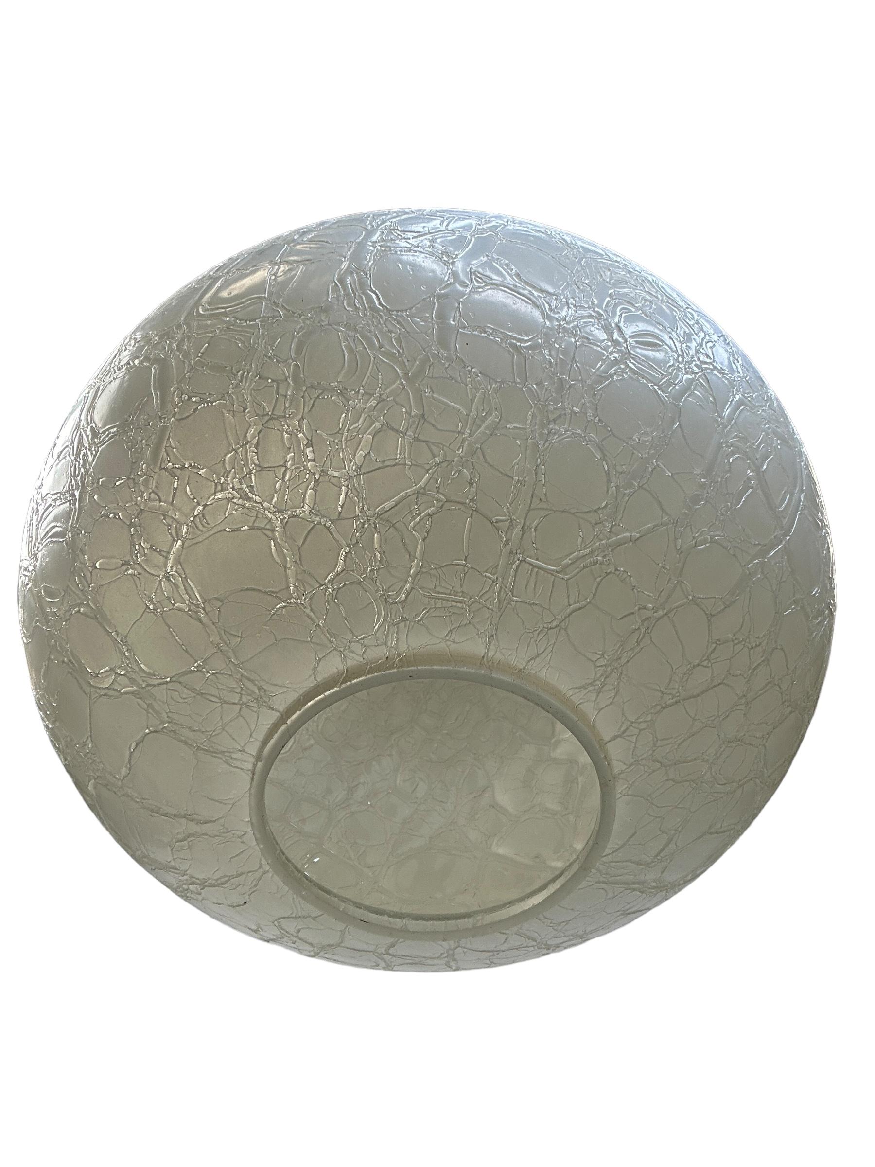 Metal Doria Leuchten Vintage, 1960s Snowball Murano Glass Globe German Pendant Light For Sale