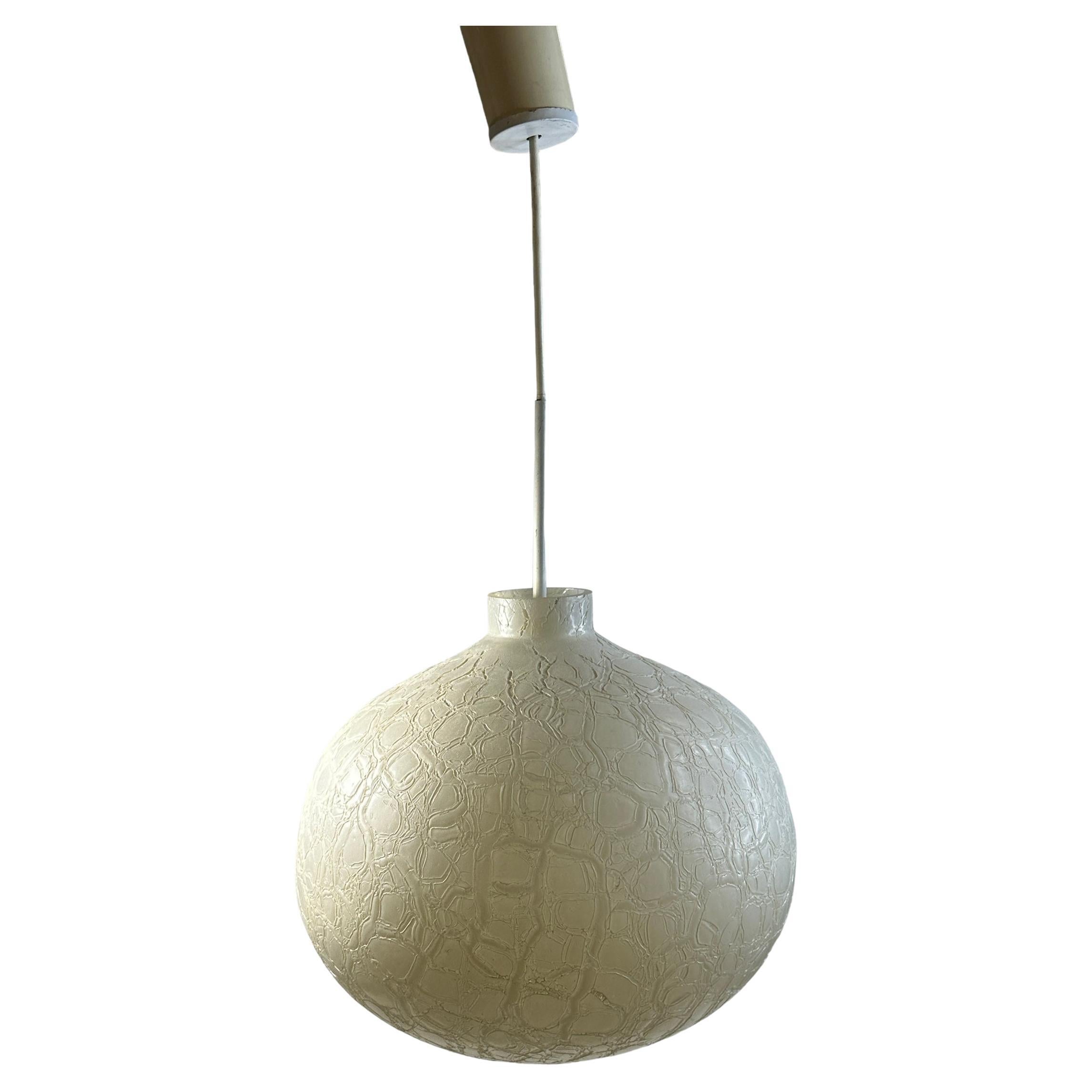 Doria Leuchten Vintage, 1960s Snowball Murano Glass Globe German Pendant Light For Sale