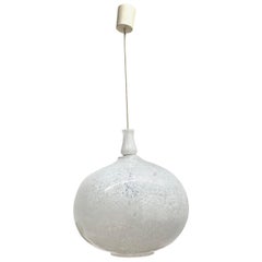 Doria Leuchten Vintage, 1970s Snowball Murano Glass Globe German Pendant Light