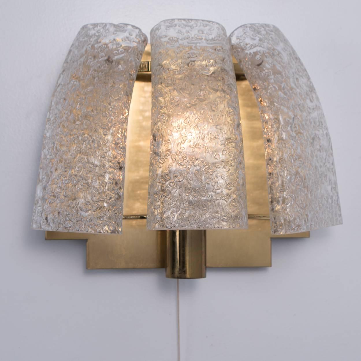 Metal Doria Light Fixtures, One Chandelier and Two Wall Sconces For Sale