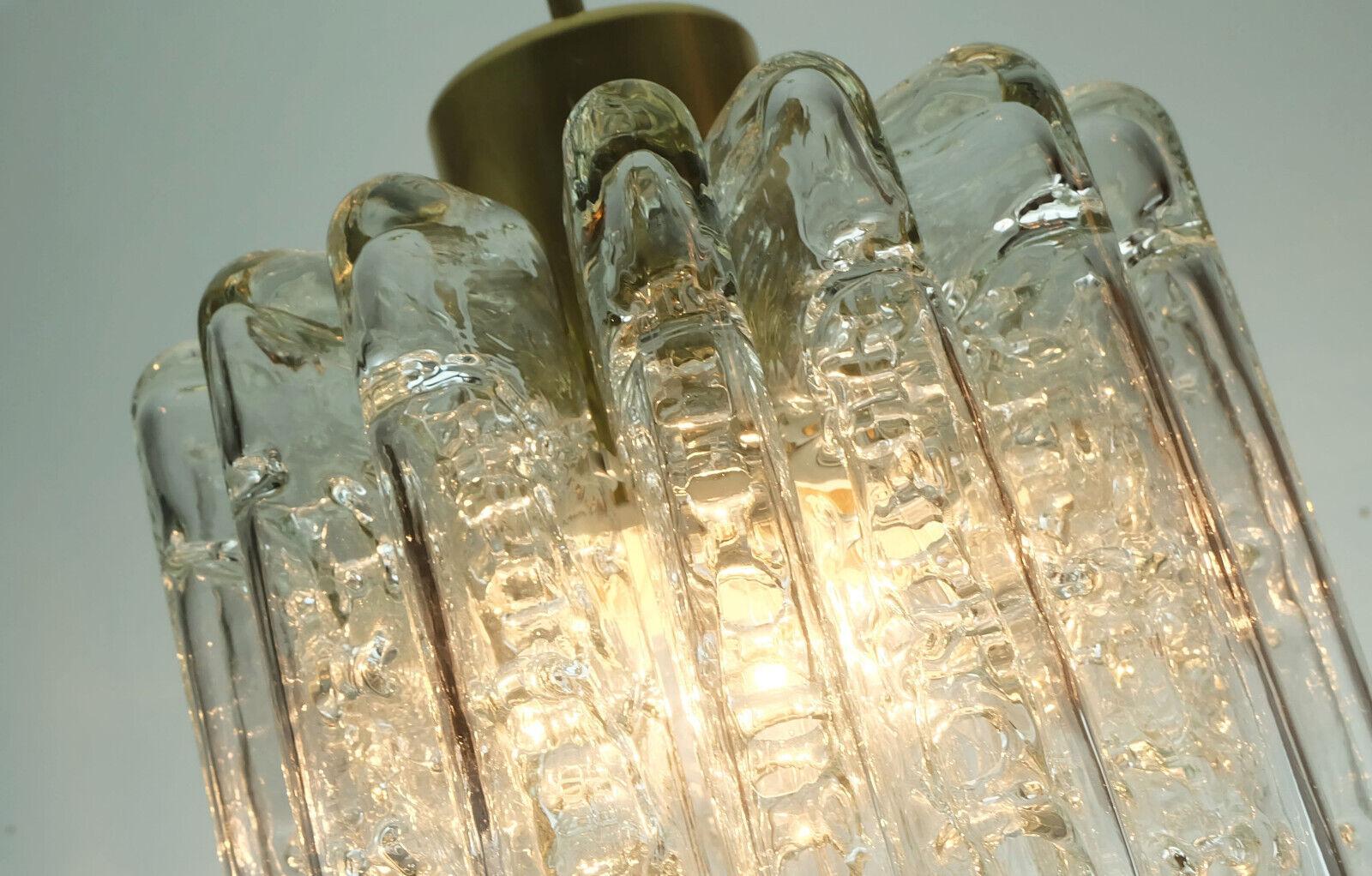 doria mid century PENDANT LIGHT chandelier with 16 glass tubes 1960s  For Sale 2