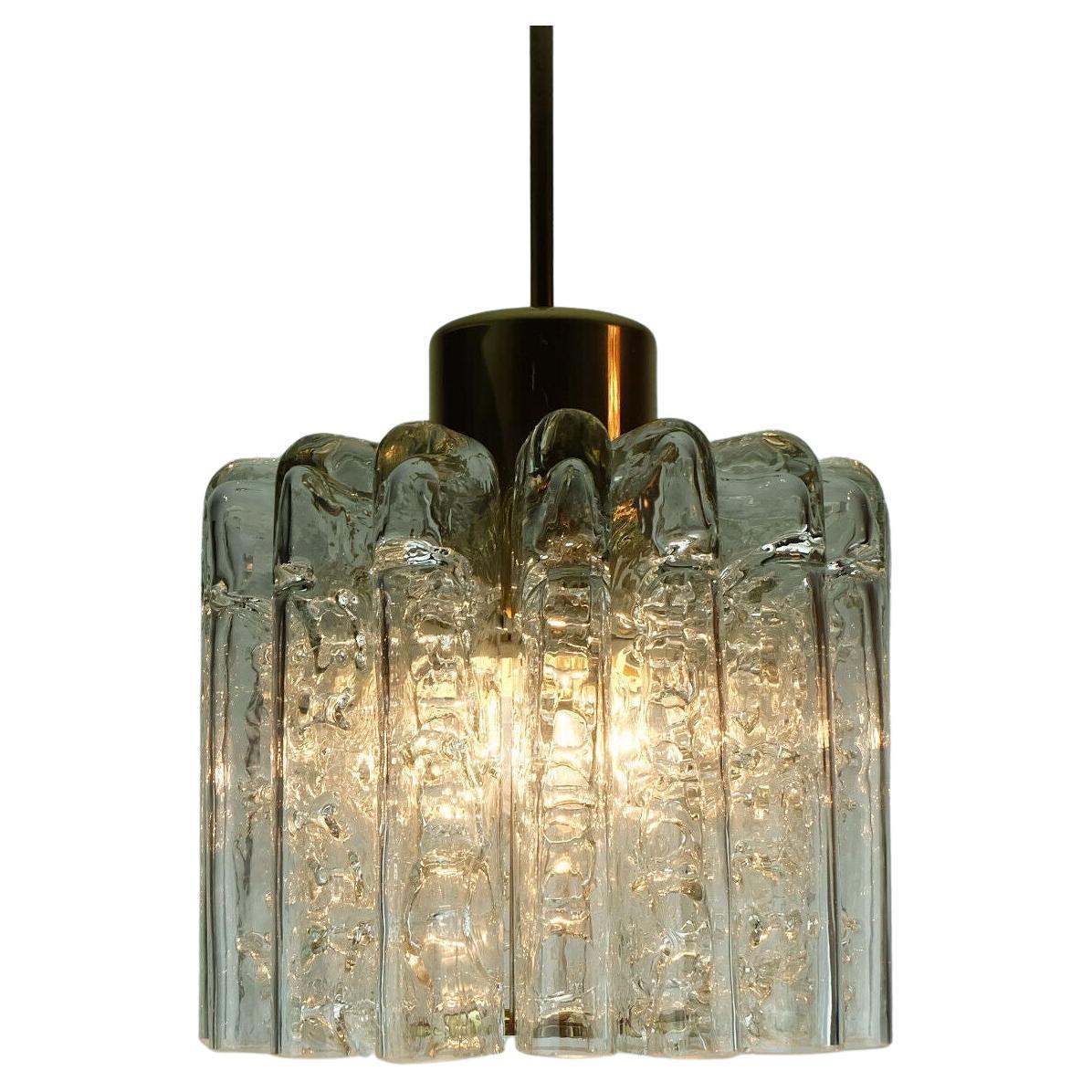 doria mid century PENDANT LIGHT chandelier avec 16 tubes en verre 1960s  en vente