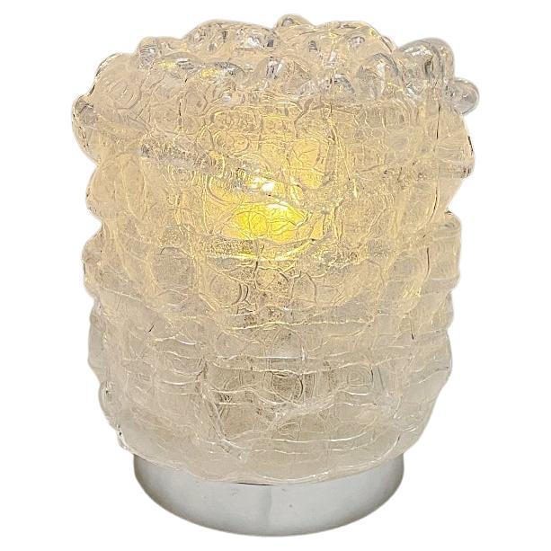 DORIA lampe de bureau champignon, abat-jour en verre soufflé, années 1970, Allemagne