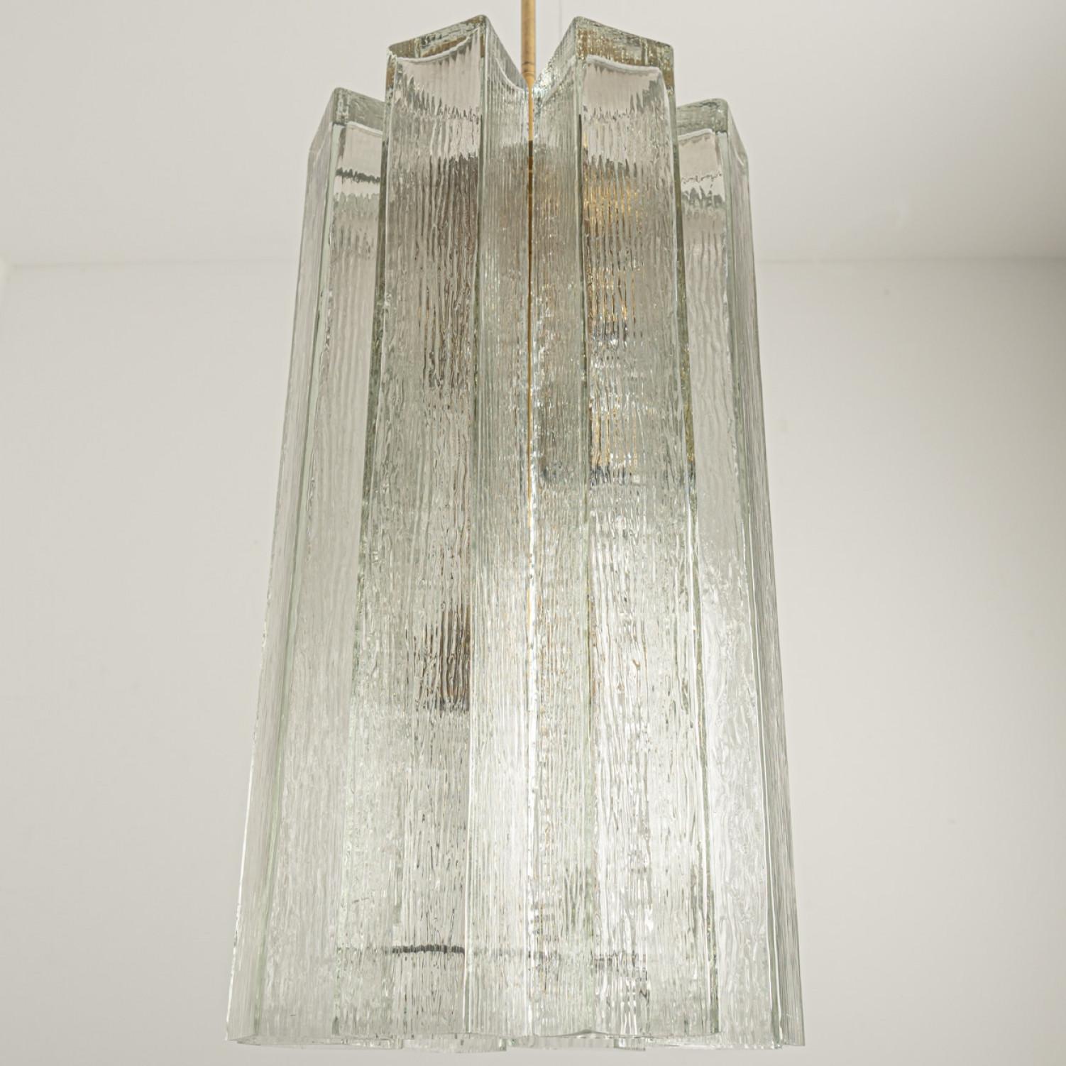 Altro Ciondolo in vetro e ottone Doria Ribbled, Germania, anni '60 in vendita