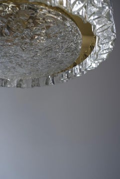 Round Tubular Glass Flush Mount, Doria 1960s