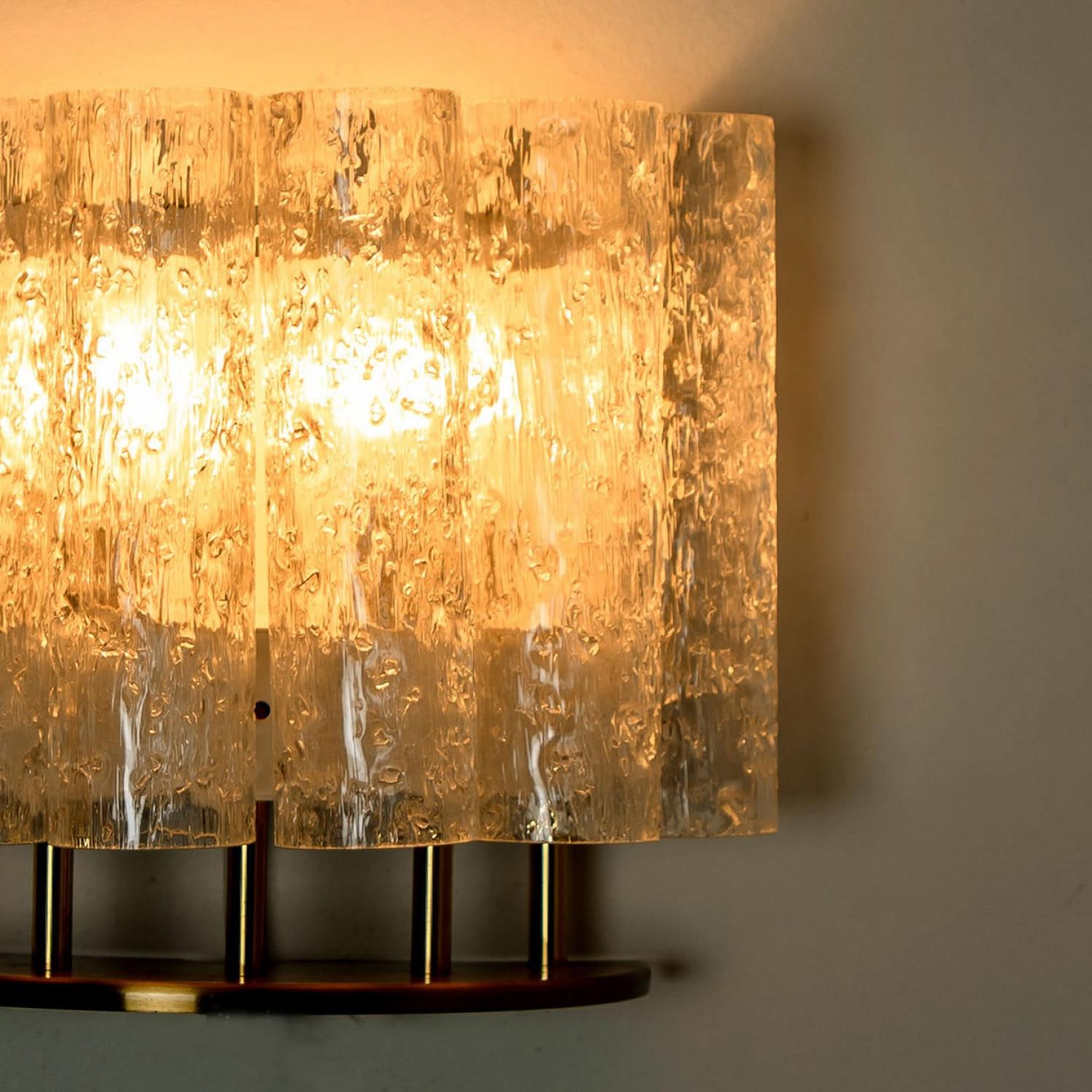 Doria Wall Brass and Glass Wall Lights, 1960s For Sale 3