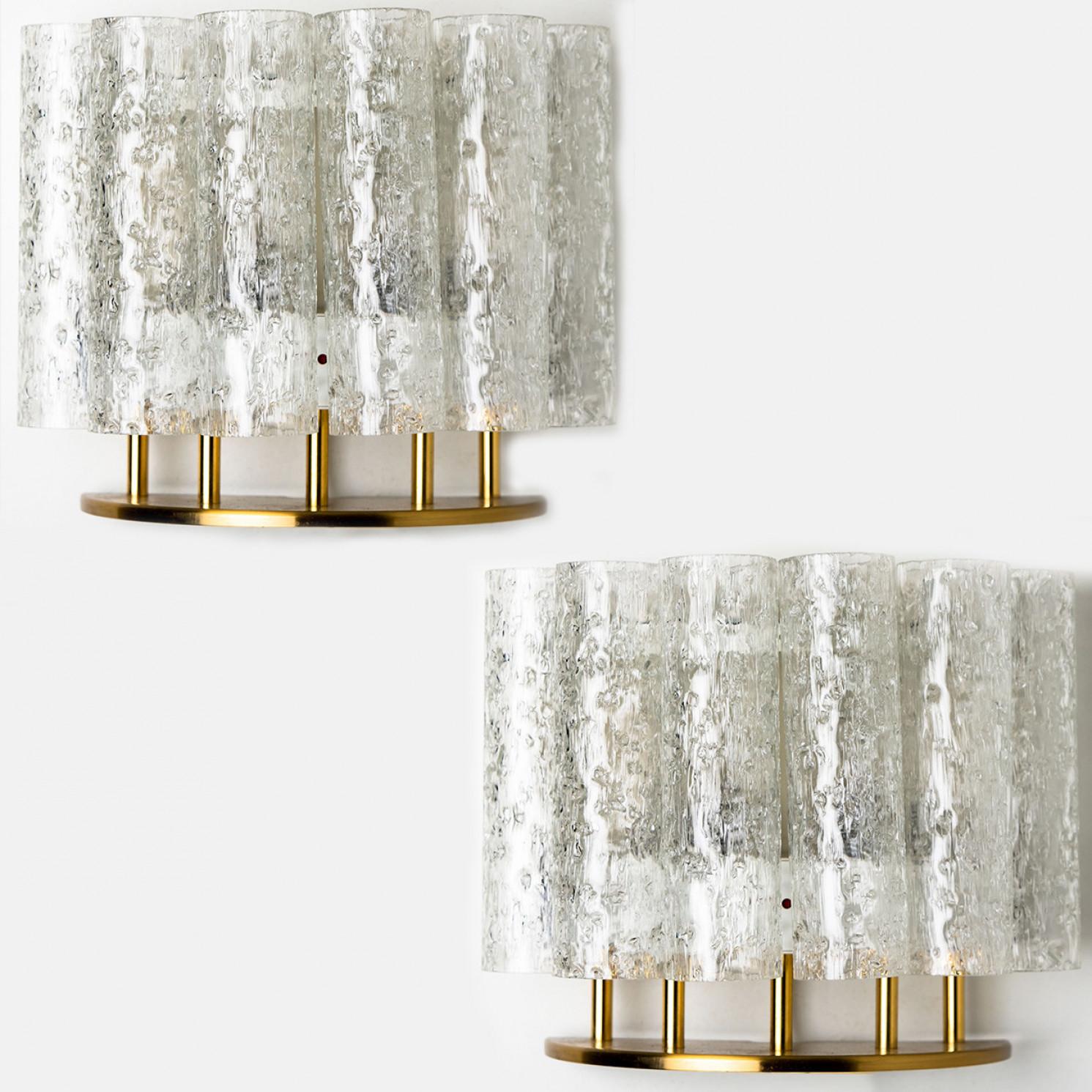 Doria Wall Brass and Glass Wall Lights, 1960s For Sale 5