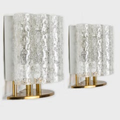 Wandleuchten aus Messing und Glas von Doria, 1960er-Jahre