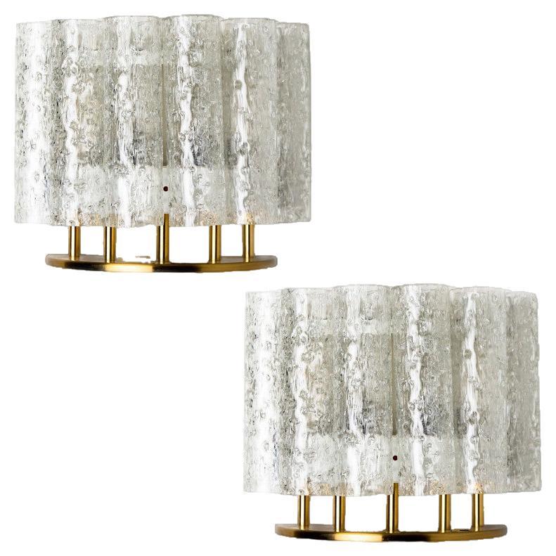 Doria Wall Brass and Glass Wall Lights, 1960s For Sale