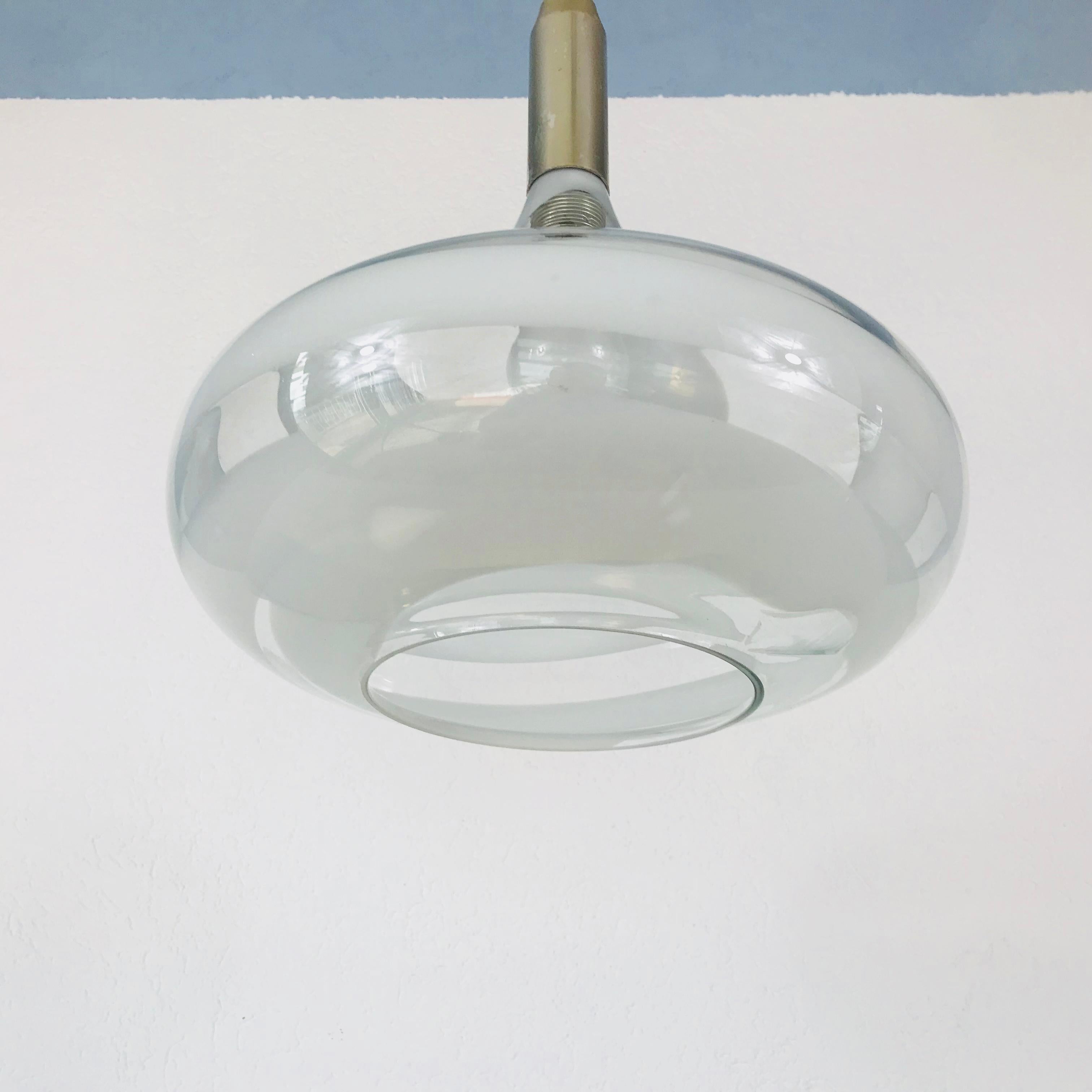 Doria White and Transparent Pendant Lamp, 1970s 1