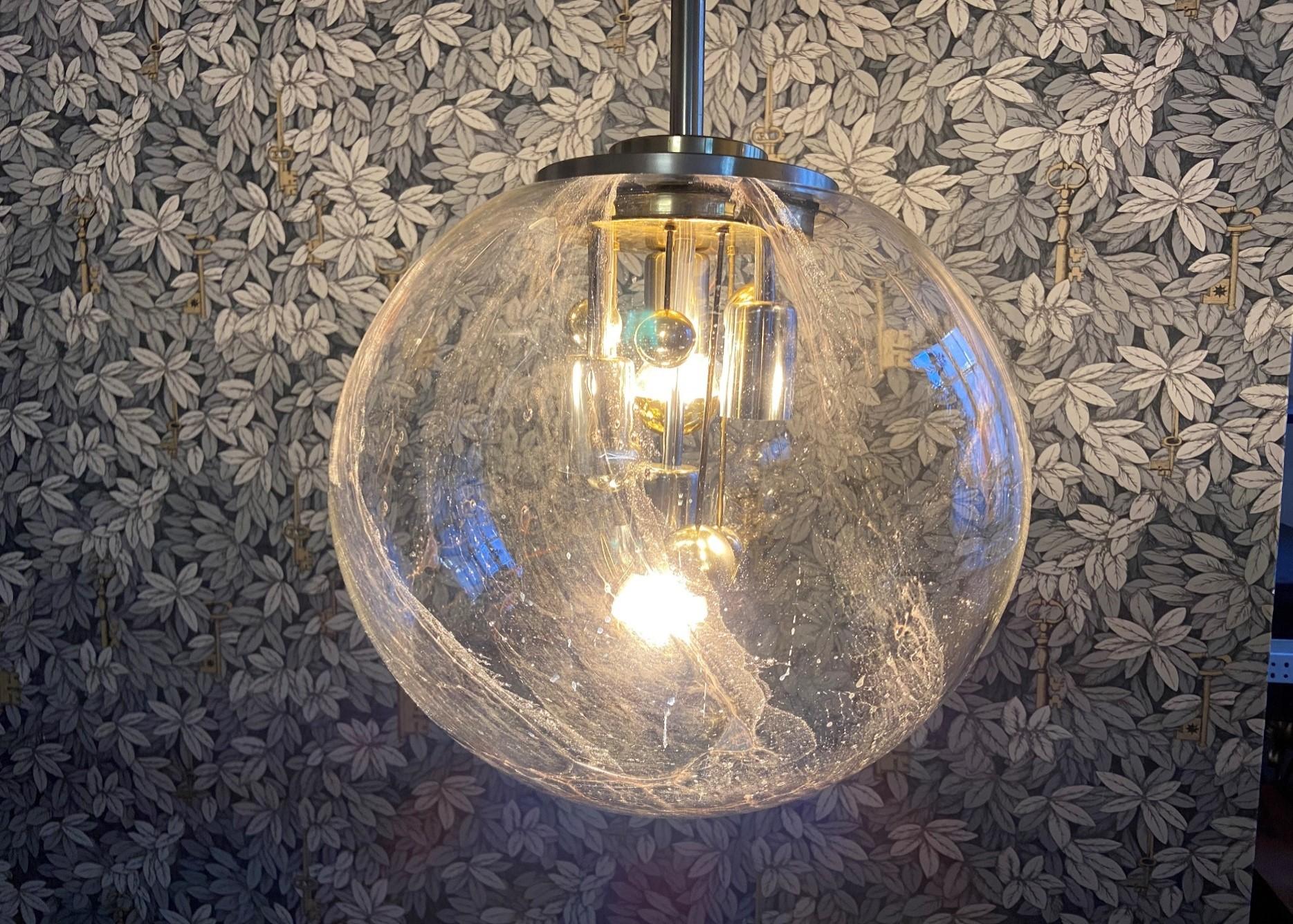 Doria XL Space Age Glass Globe Lamp In Good Condition For Sale In Cork, IE