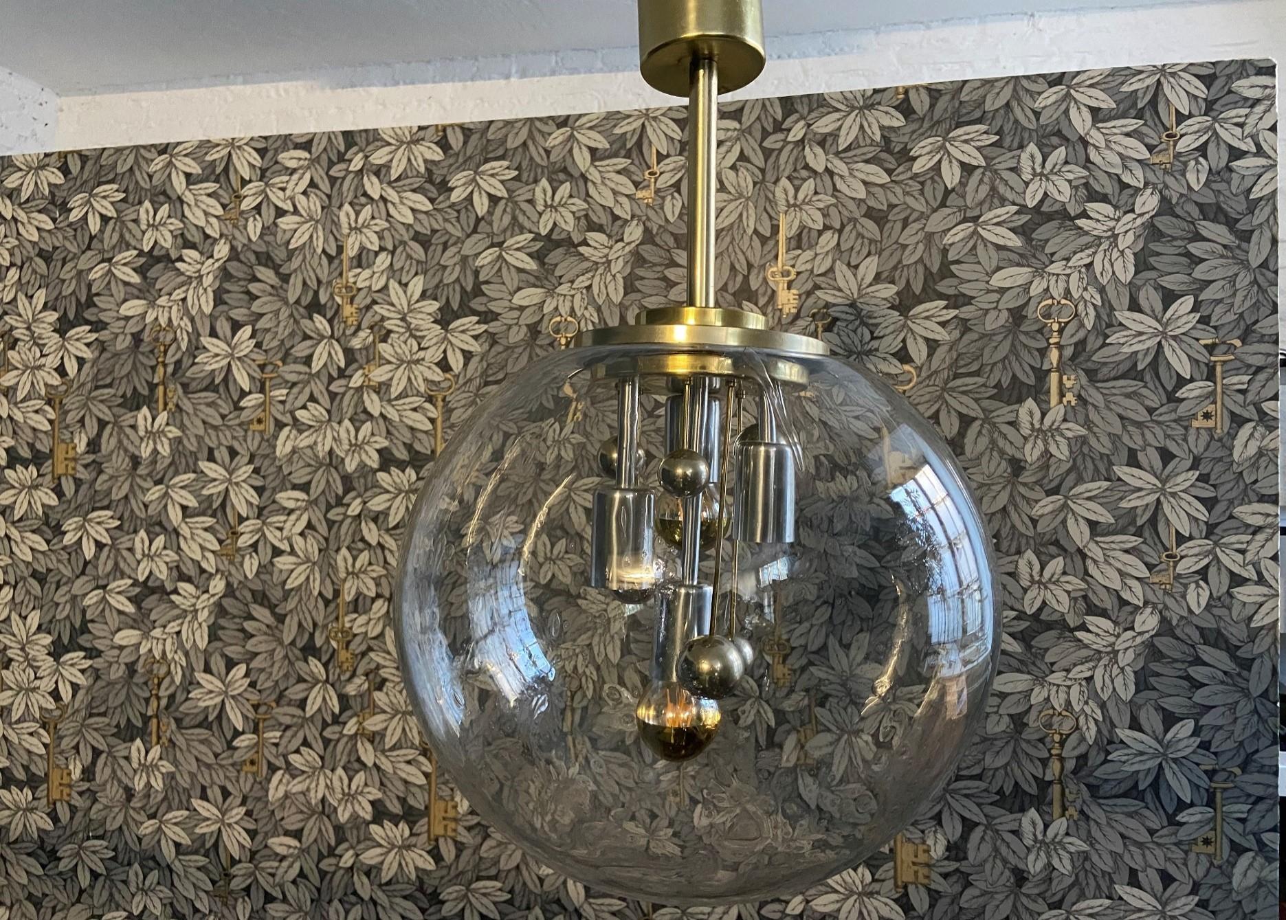 Late 20th Century Doria XL Space Age Glass Globe Lamp For Sale