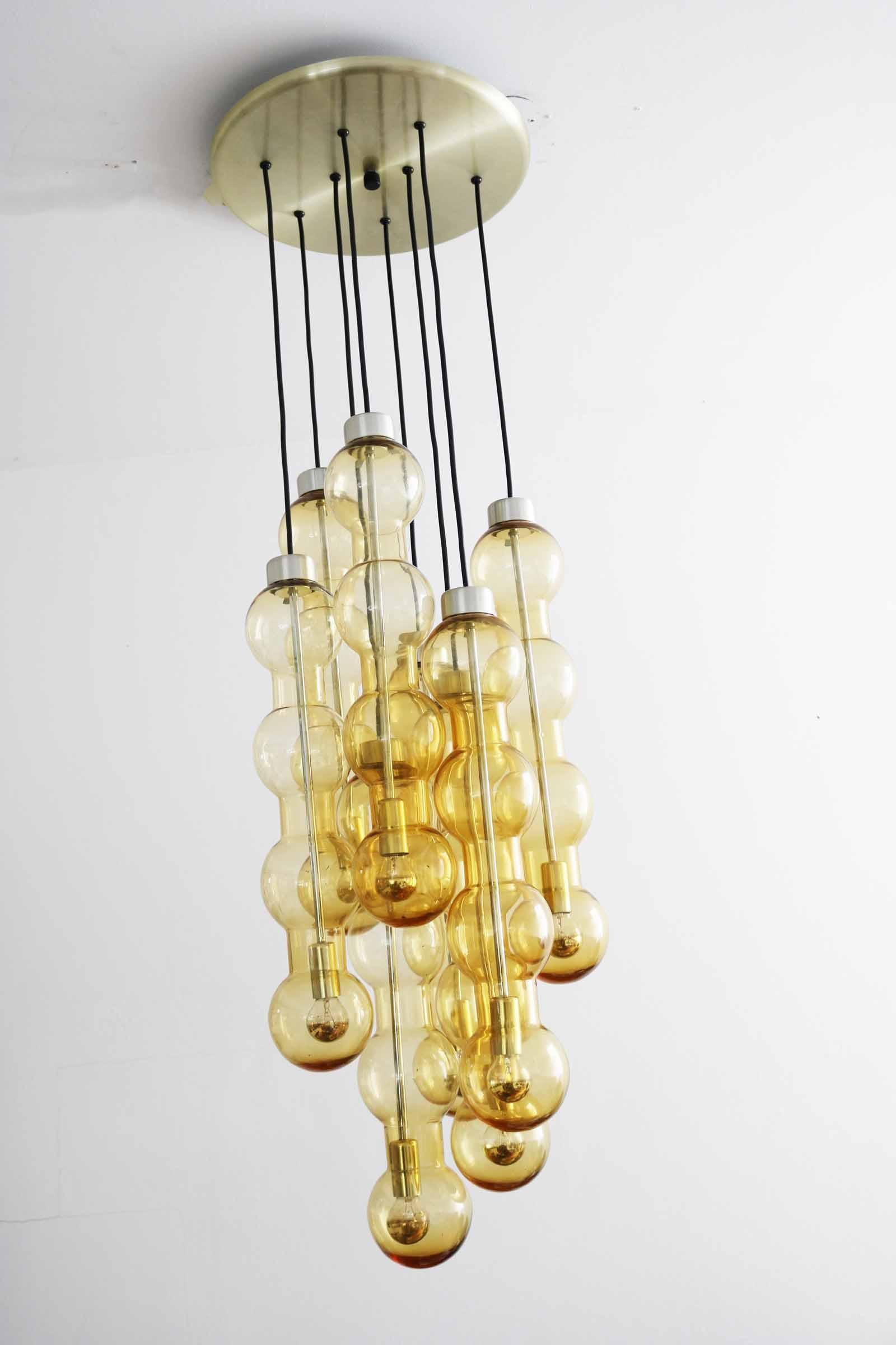 Doria XXL Chandelier, Germany, 1970s In Good Condition For Sale In Berlin, BE