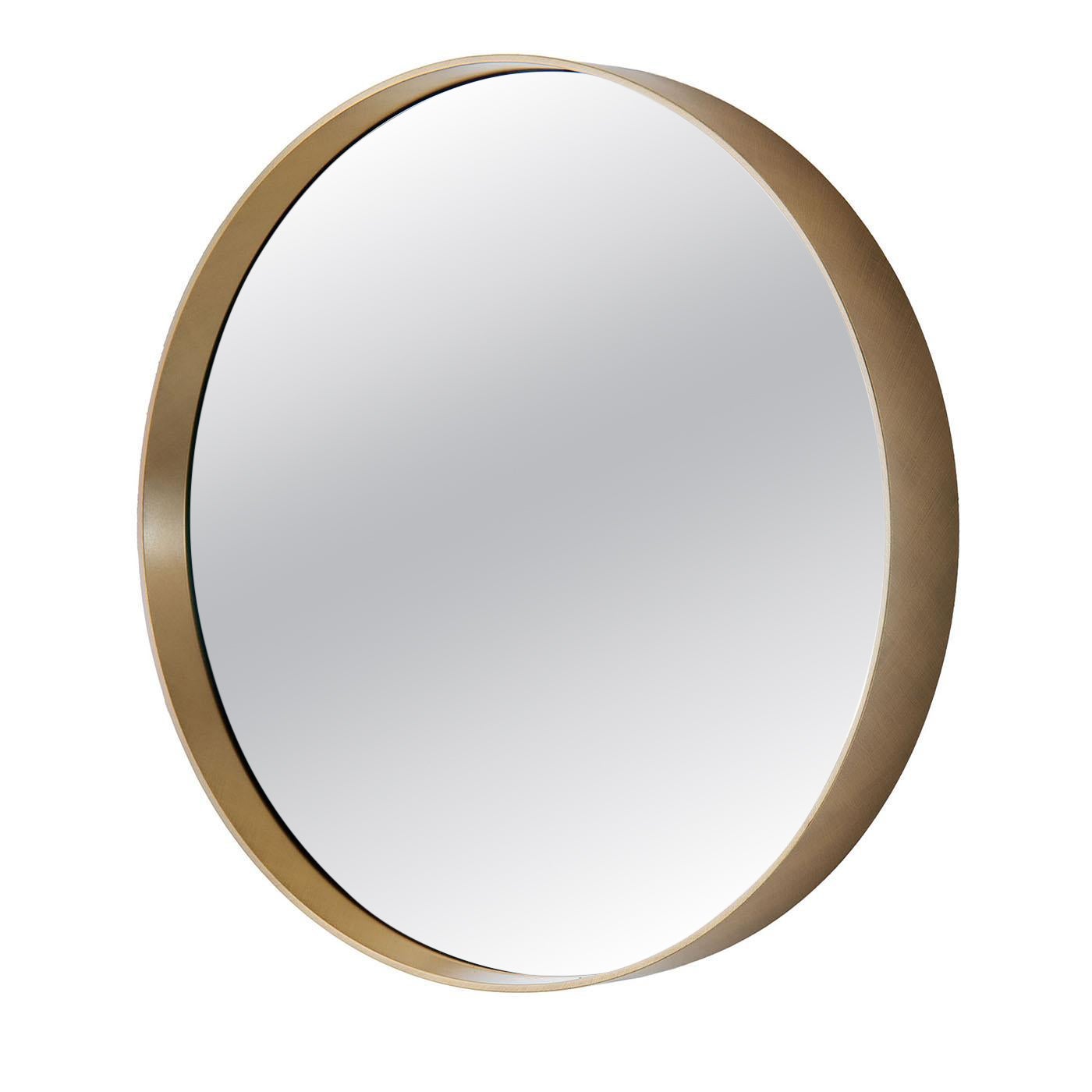 Dorian Gray Round Metal Wall Mirror For Sale