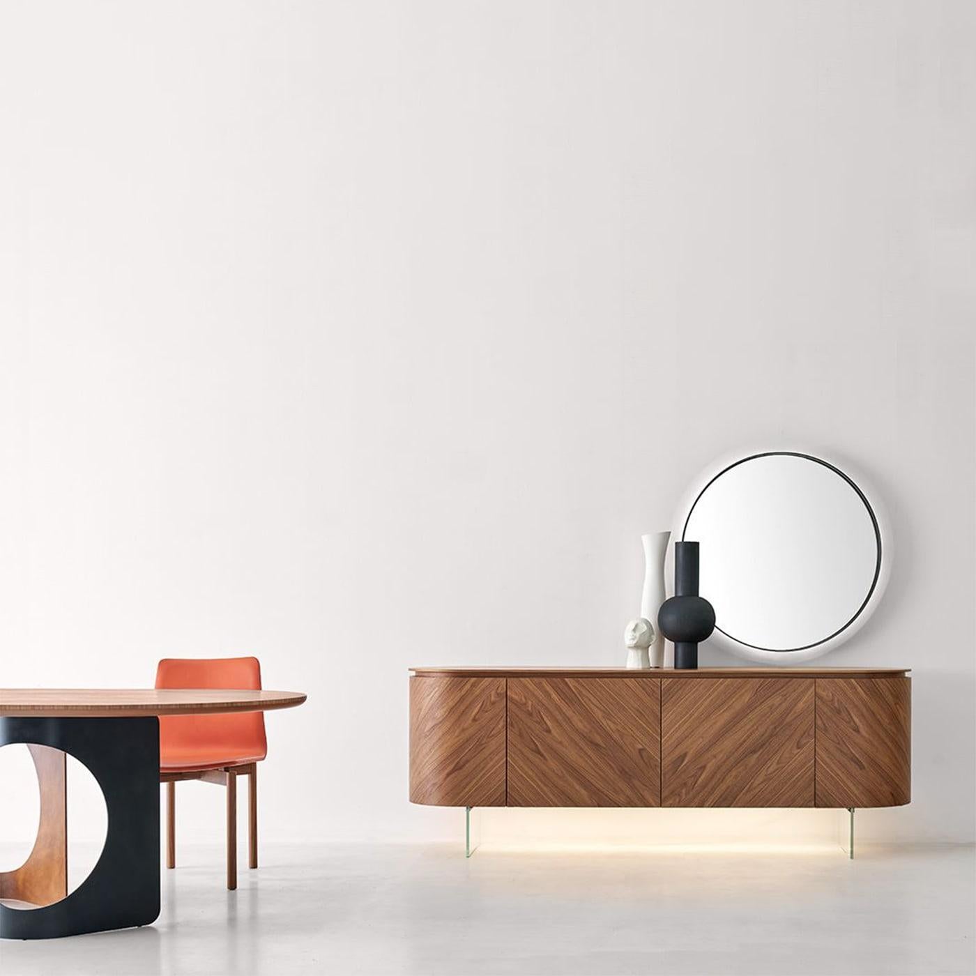Dorian Round Gray Mirror In New Condition For Sale In Milan, IT
