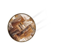 Table d'appoint Dorian en corno Italiano et laiton bruni, Mod. 7014