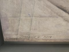 Beautiful and poetic pink flowers painting by master italian oil painter