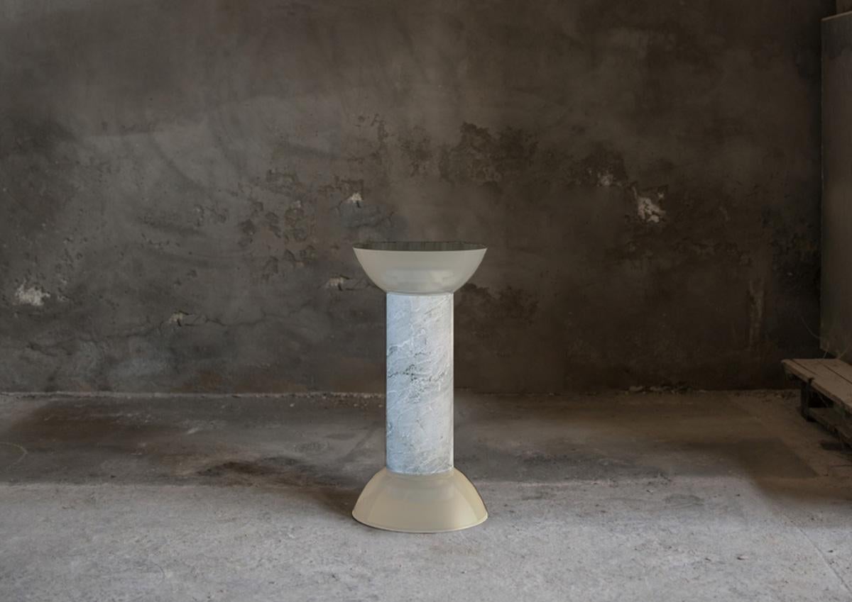 Marble Doric Stool by Theodore Psychoyos For Sale 5