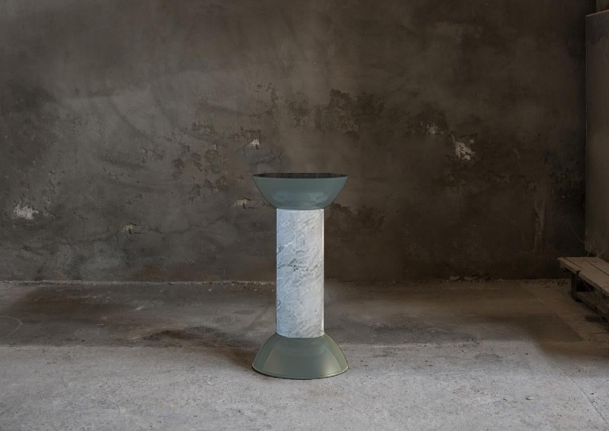 Marble Doric Stool by Theodore Psychoyos In New Condition For Sale In Pireaus-Athens, Greece