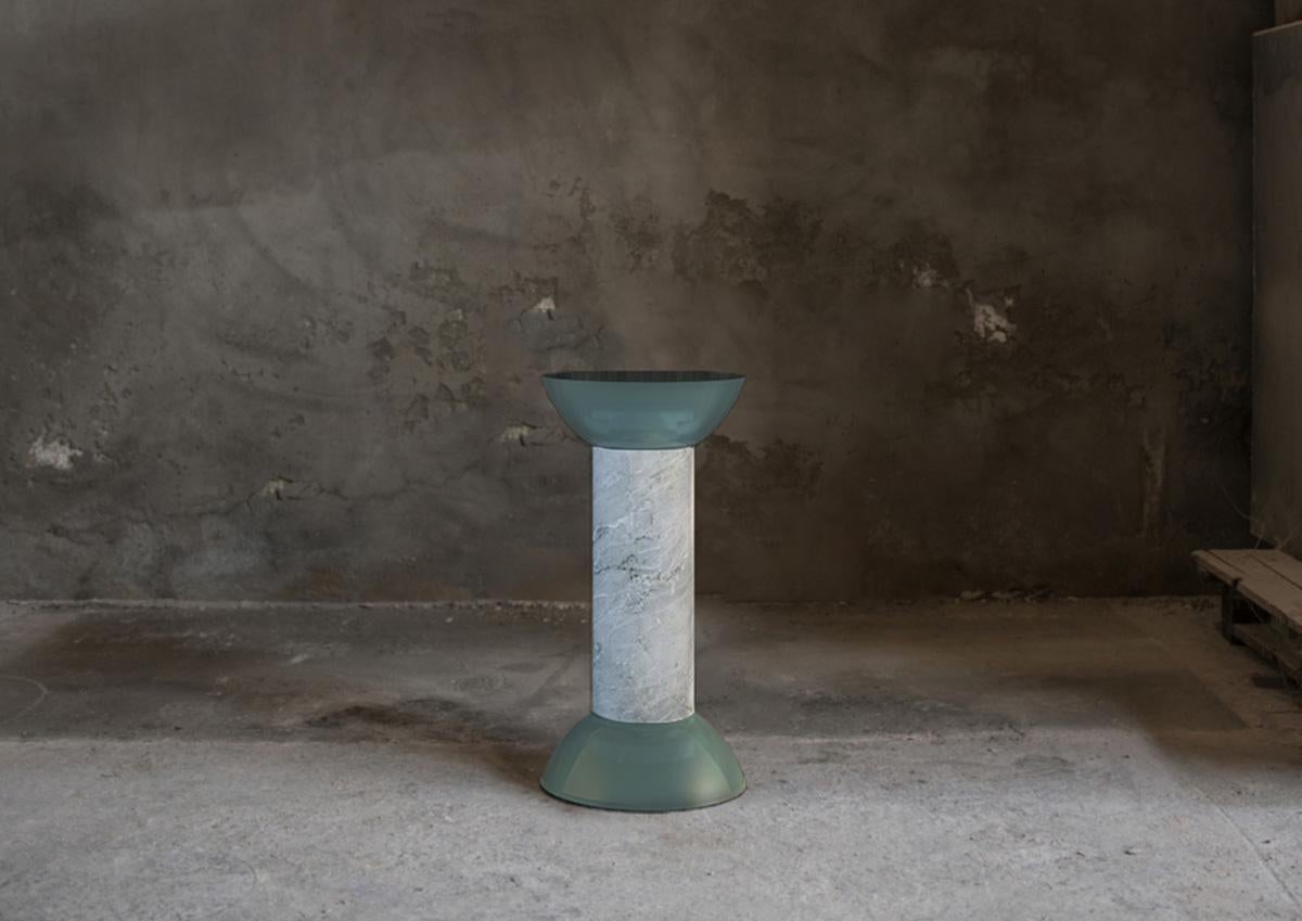 Marble Doric Stool by Theodore Psychoyos For Sale 1