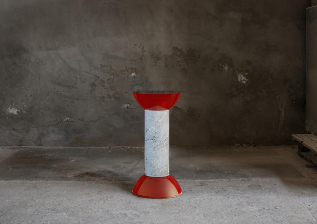 Marble Doric Stool by Theodore Psychoyos For Sale 4