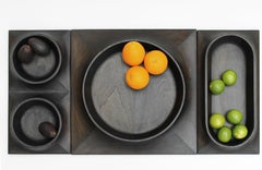 Centre de table en bois Dórico - set de 3 pièces (bois ébène)