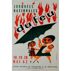 Cartel de 1962 de C. Doridot para las Jornadas Nacionales del Fuego