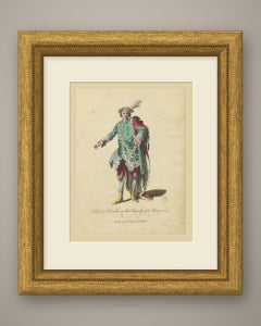 Dorilas in the Tragedy of Merope, Georgian Stage Costume, Jefferys Print, 1757