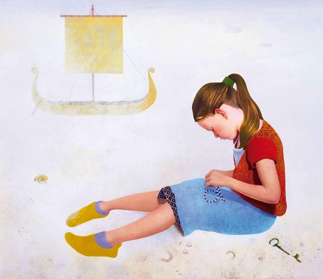 Dorina Mocan Figurative Print - Girl in the Sand
