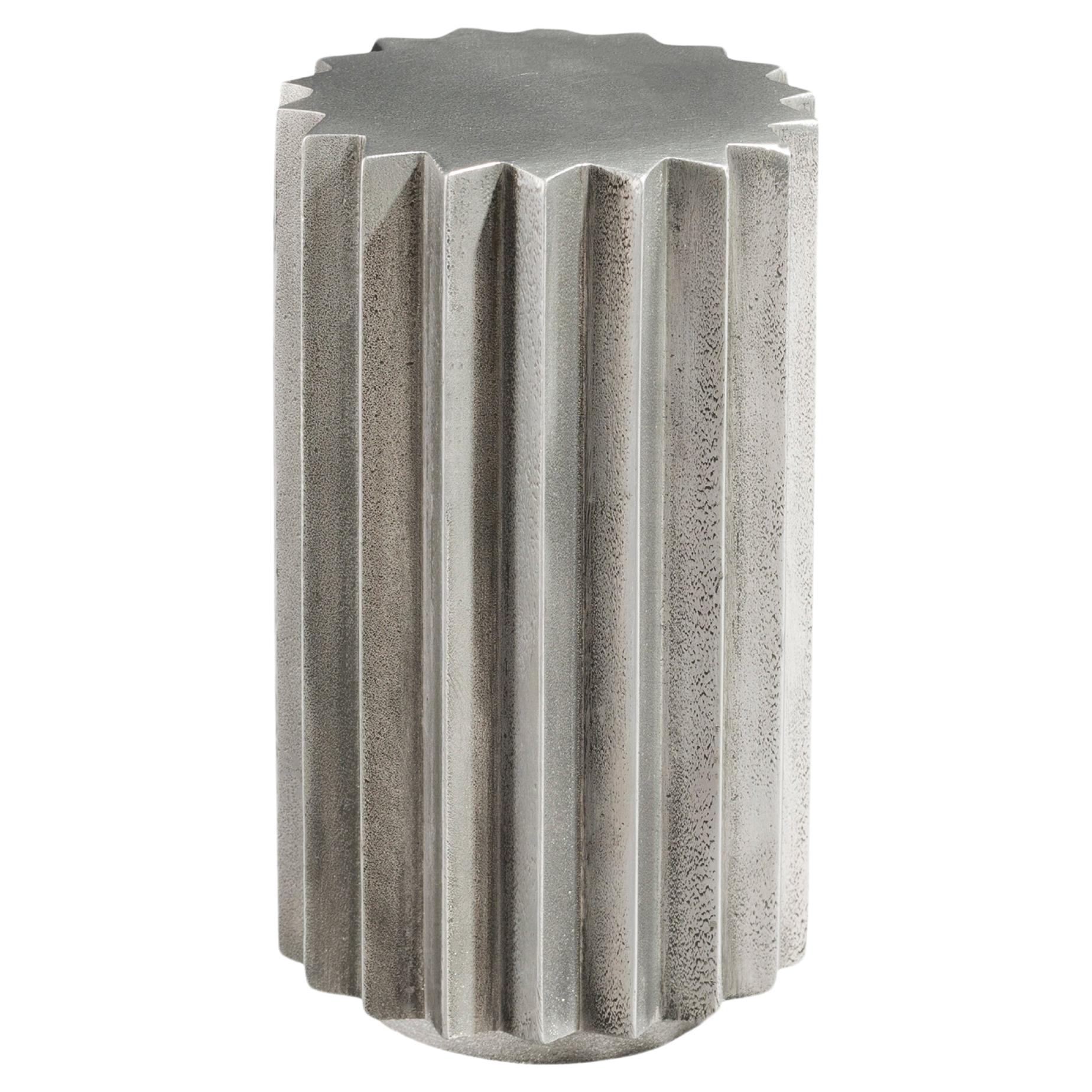 Doris Aluminum Side Table by Fred and Juul For Sale