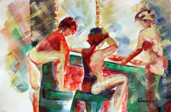 Three Nudes, Dancers Fauvist Figurative