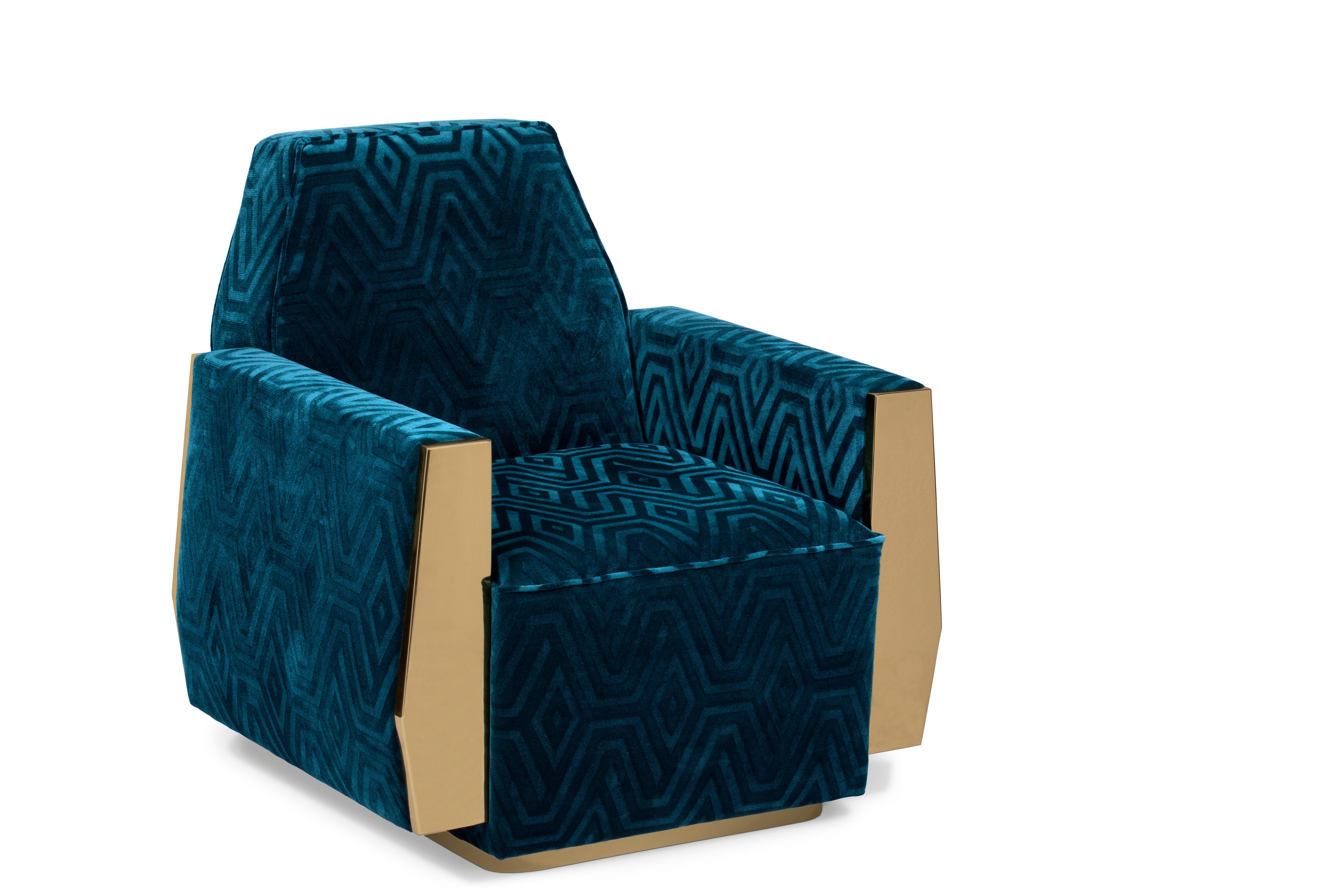 teal velvet armchair