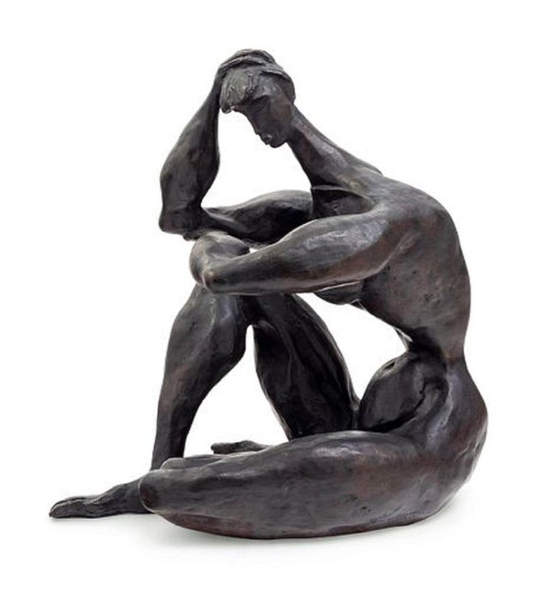 Doris Caesar Figurative Sculpture - Seated Woman
