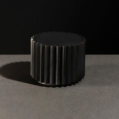 Doris Cast Blackened Bronze Multifaceted Side Table by Fred&Juul