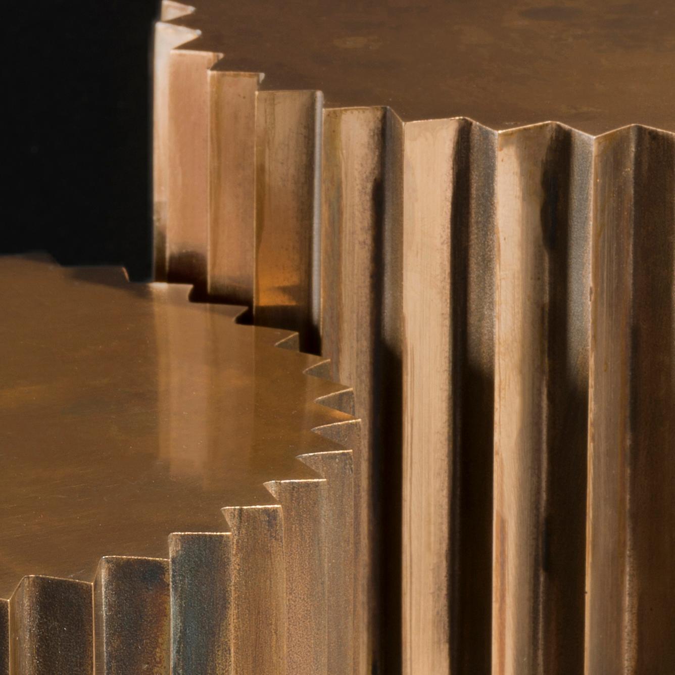 Doris Mehrfarbiges Couchtisch-Set aus Bronzeguss, geschwärzter Bronze und Aluminium im Angebot 1