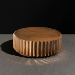 Doris Cast Oxidized Bronze Multifaceted Coffee Table by Fred&Juul