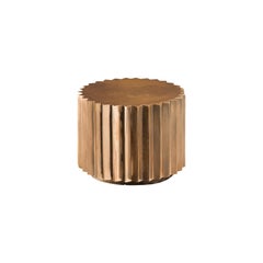 Doris Cast Oxidized Bronze Multifaceted Side Table by Fred&Juul