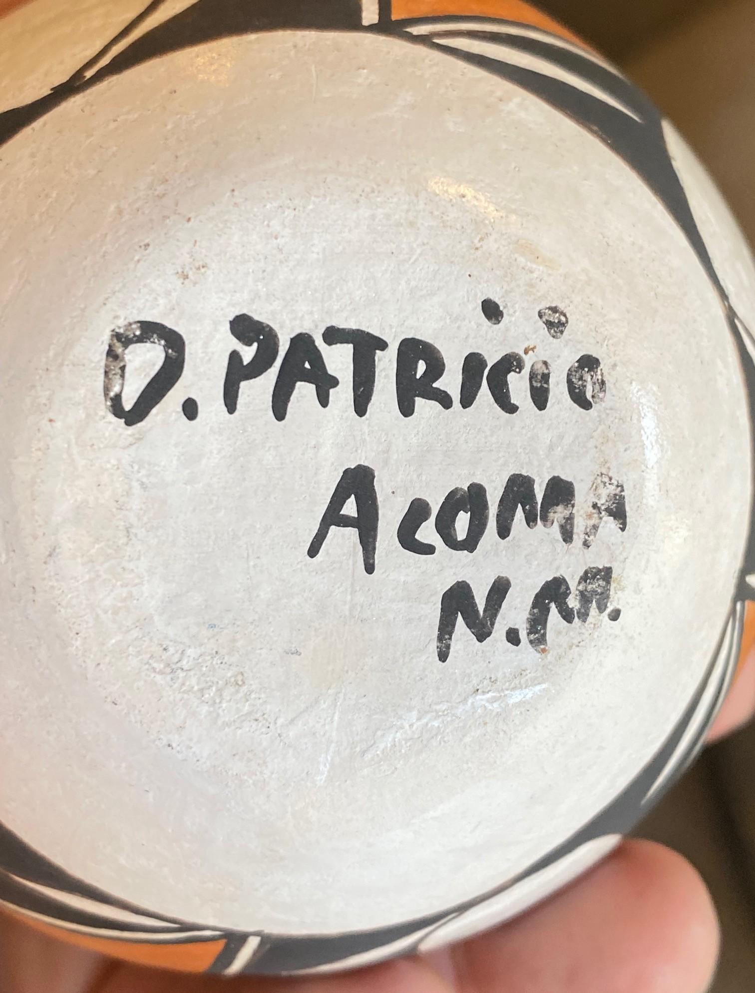 Doris Concho Patricio Signed Native American Acoma Pueblo Southwest Pottery Bowl For Sale 9