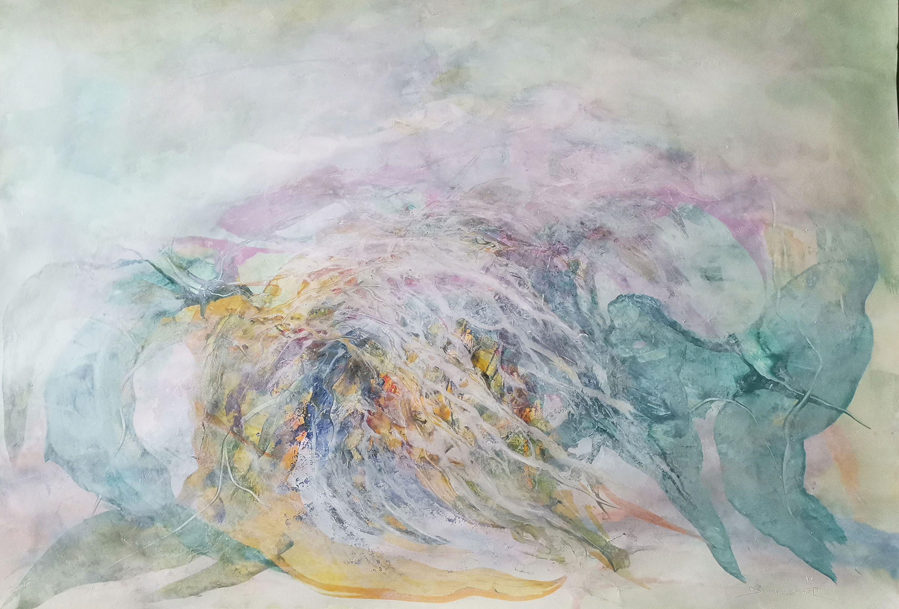 Acte de spontanéité, peinture, acrylique sur papier