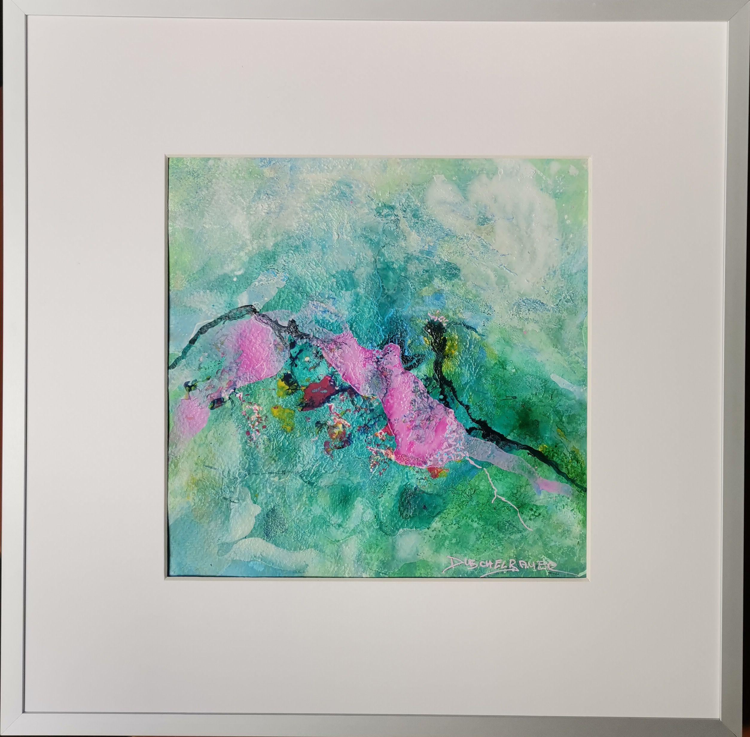 Oltre le parole II, Pittura, Acrilico su carta - Painting Astratto di Doris Duschelbauer