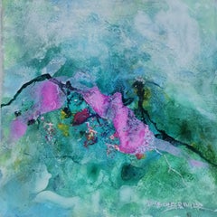 Au-delà des mots II, peinture, acrylique sur papier