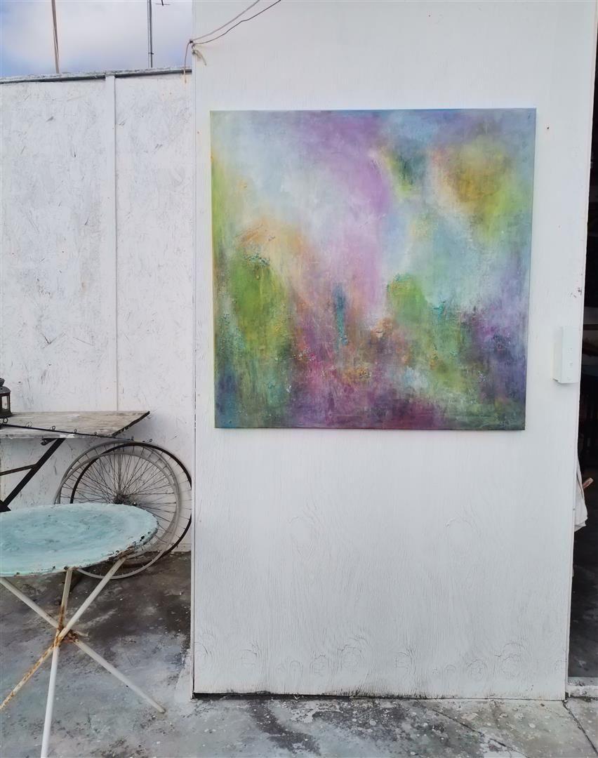 Dancing with colours, Painting, Acrylic on Canvas For Sale 1