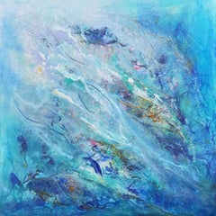 Flowing into the depth, Painting, Acrylic on Canvas