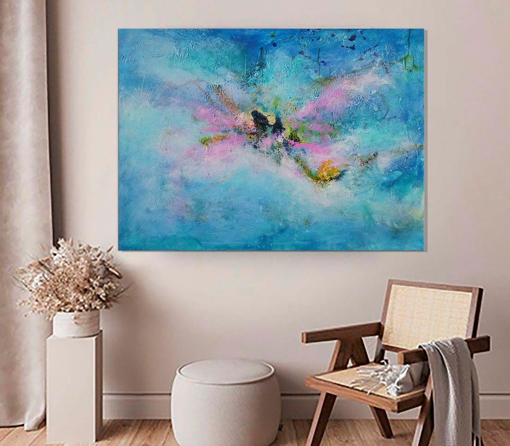 Ich glaube, ich kann fliegen (Abstrakt), Painting, von Doris Duschelbauer