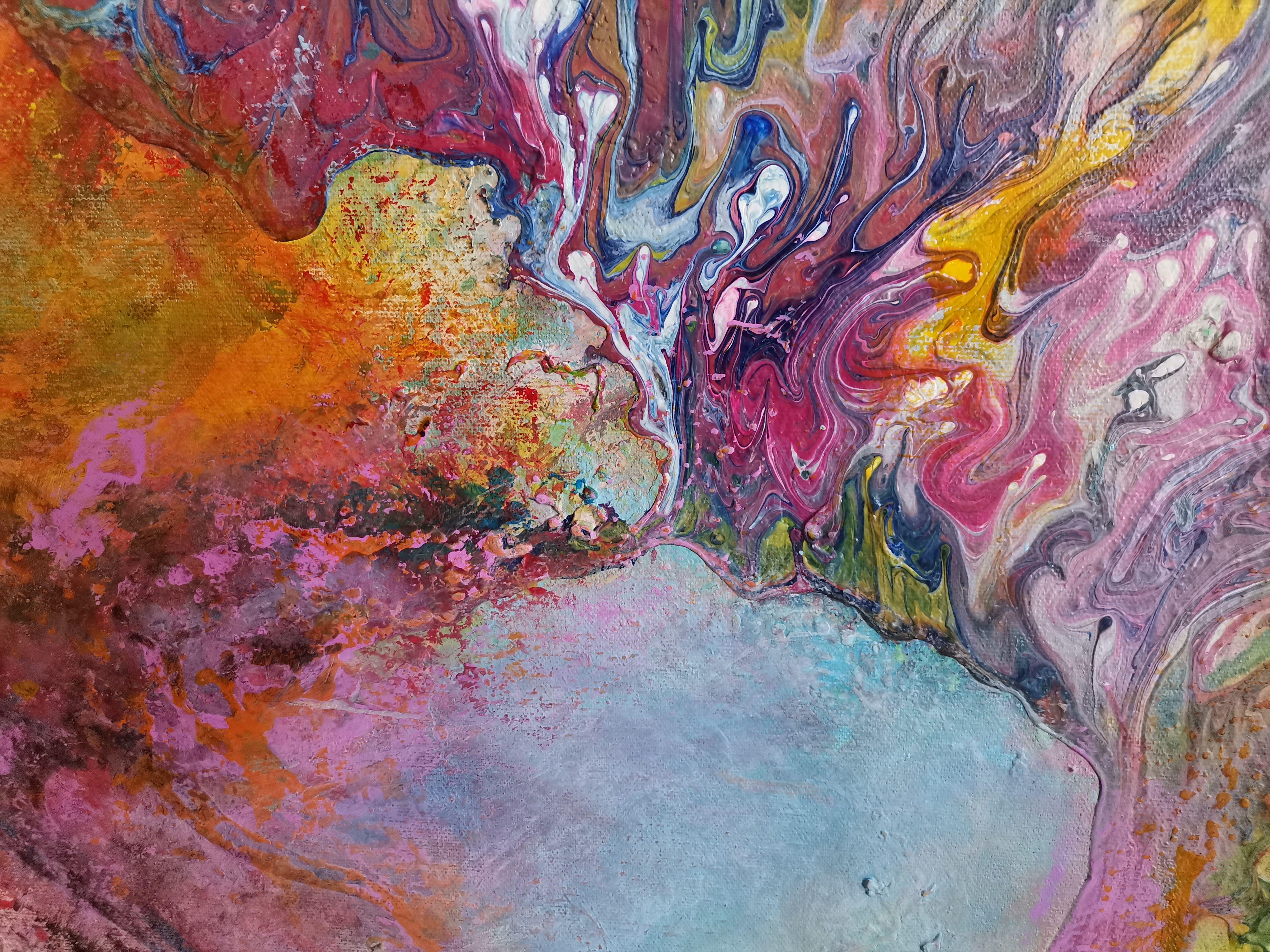 Wenn Gefühle Farben sein könnten (Abstrakt), Painting, von Doris Duschelbauer