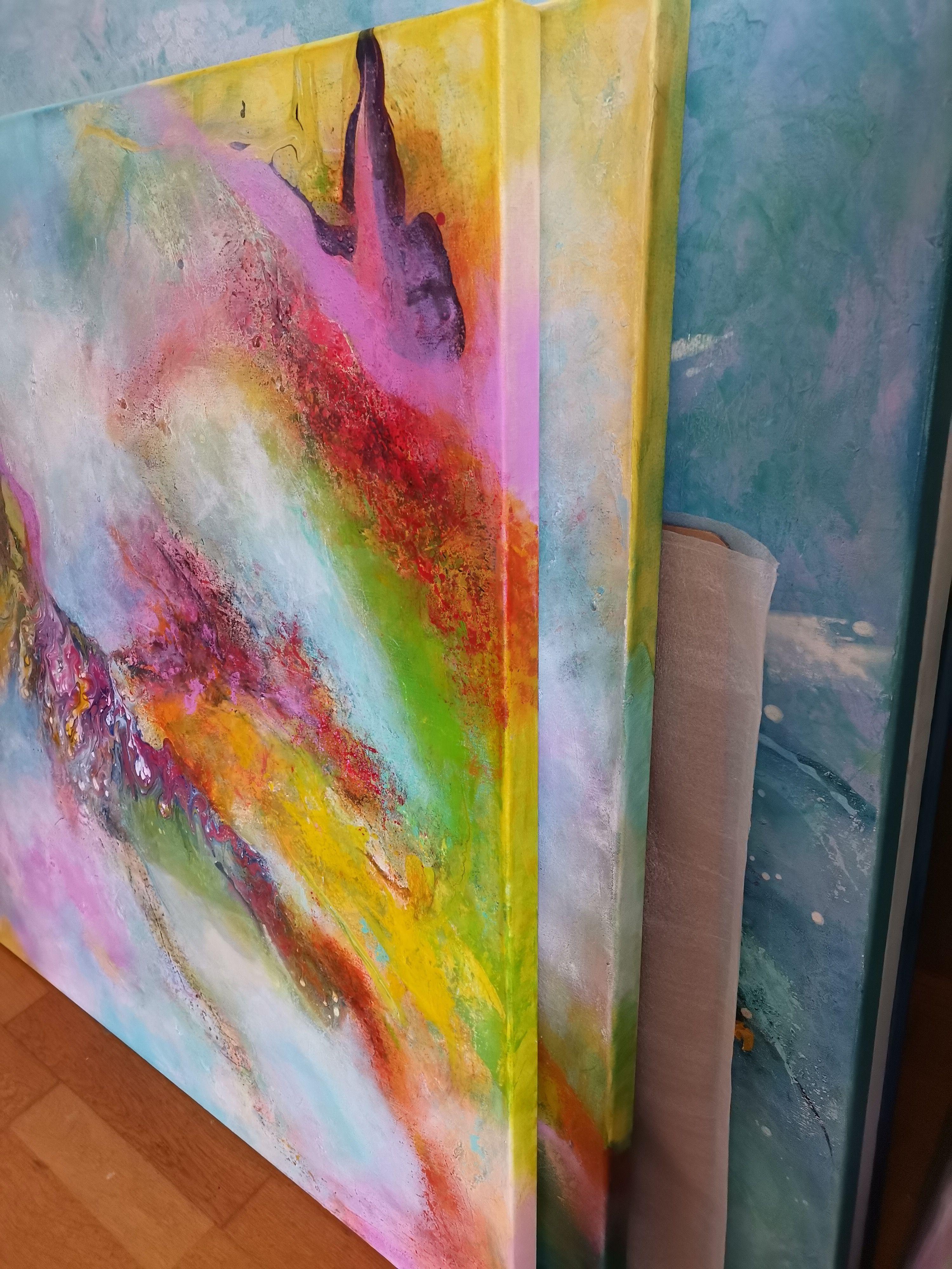 Wenn Gefühle Farben sein könnten (Grau), Abstract Painting, von Doris Duschelbauer