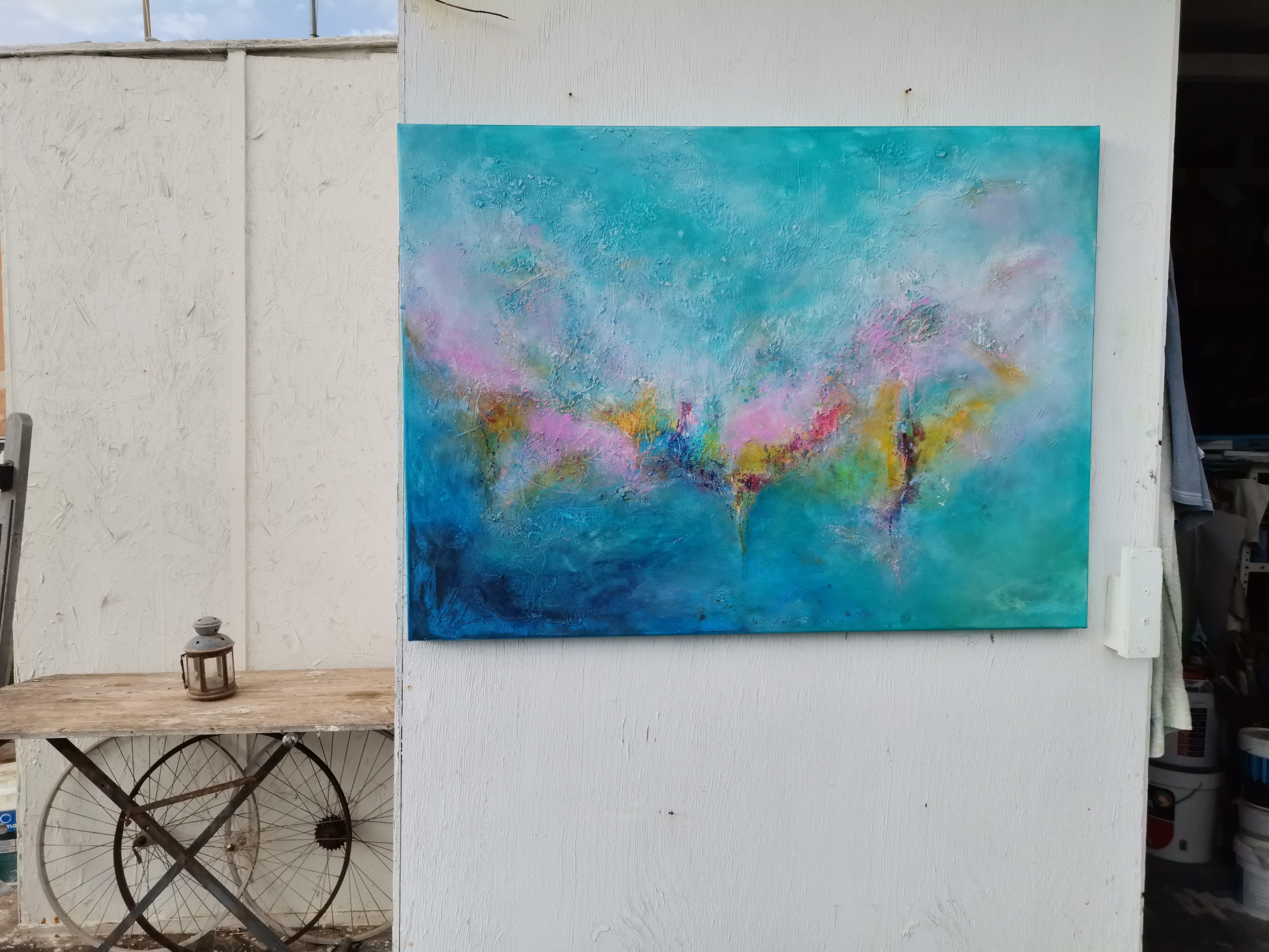 C'est un sentiment, peinture sur toile acrylique - Abstrait Painting par Doris Duschelbauer