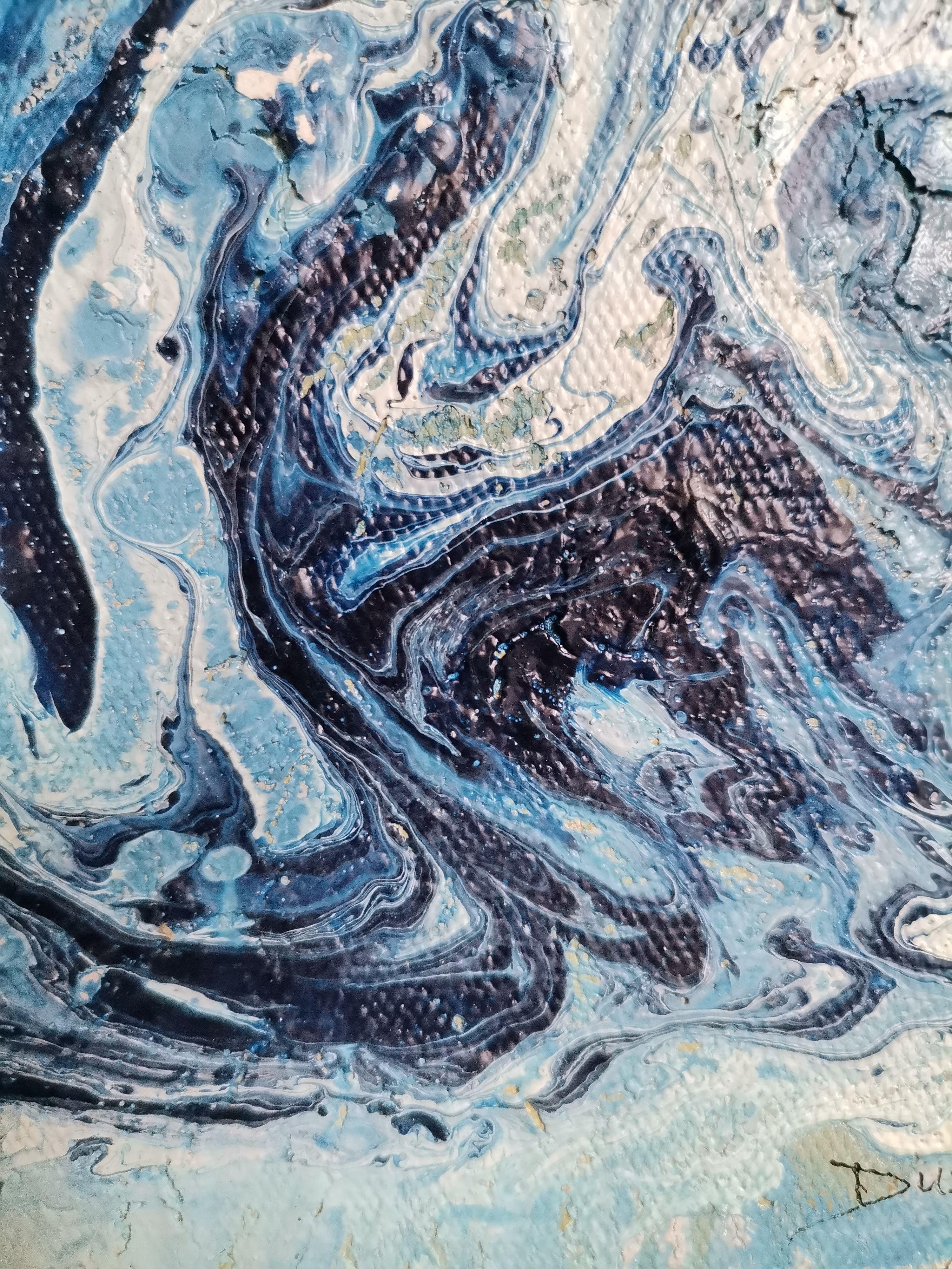 La belleza del agua III - Die Schönheit des Wassers III, Gemälde, Acryl auf Leinwand (Abstrakt), Painting, von Doris Duschelbauer