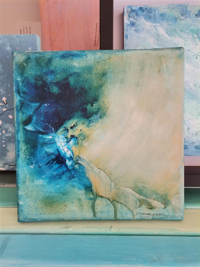 La belleza del agua IV - Die Schönheit des Wassers IV, Gemälde, Öl auf Leinwand – Painting von Doris Duschelbauer