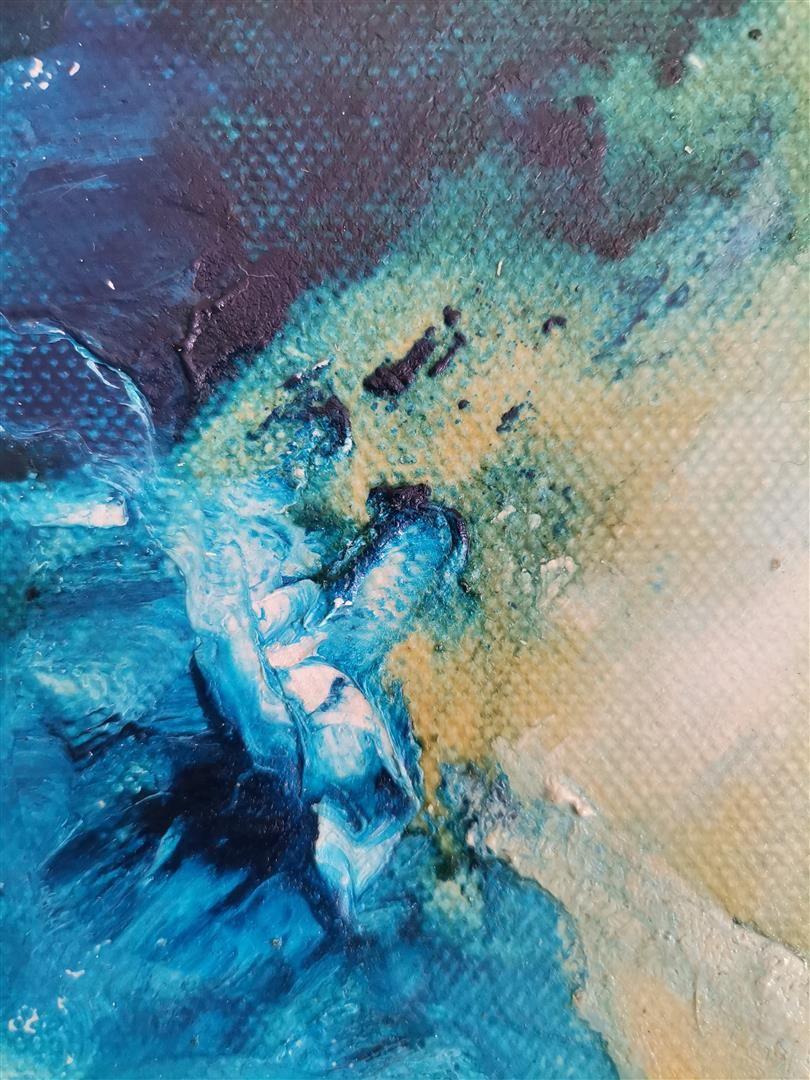 La belleza del agua IV - Die Schönheit des Wassers IV, Gemälde, Öl auf Leinwand (Abstrakt), Painting, von Doris Duschelbauer